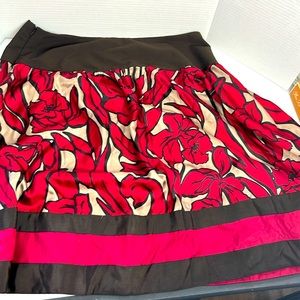 Nygard Collection  silk skirt floral